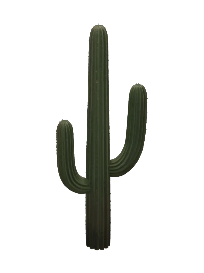 3D-модель Moonlit Cactus - Silhouette, згенерована ШІ