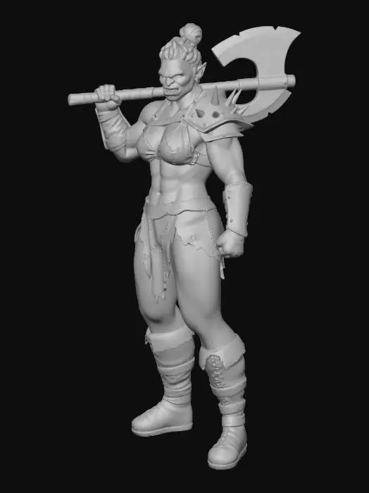 3D model for Iron Axe Orc Berserker