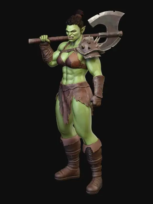 3D model for Iron Axe Orc Berserker