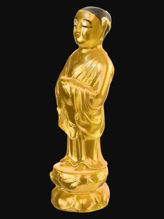 3D model for Golden Monk Statue