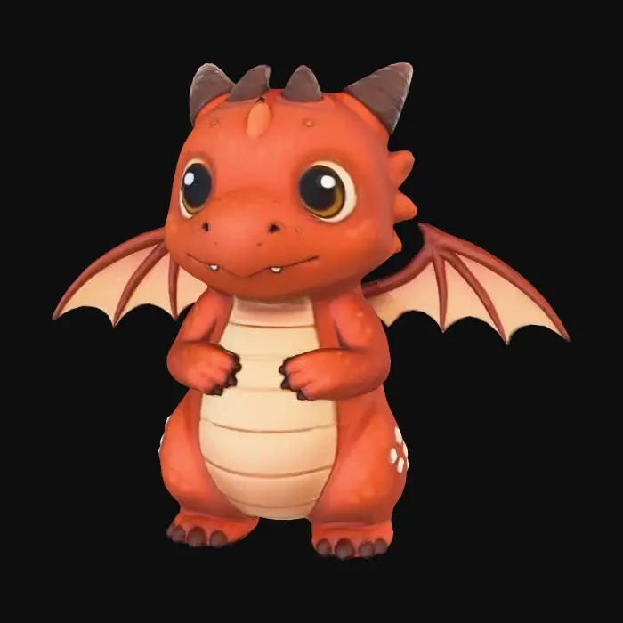 3D model for Flamewing Dragon Blueprint