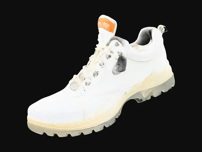 3D model for white safety shoe mit stahlkappe und dicker sohle