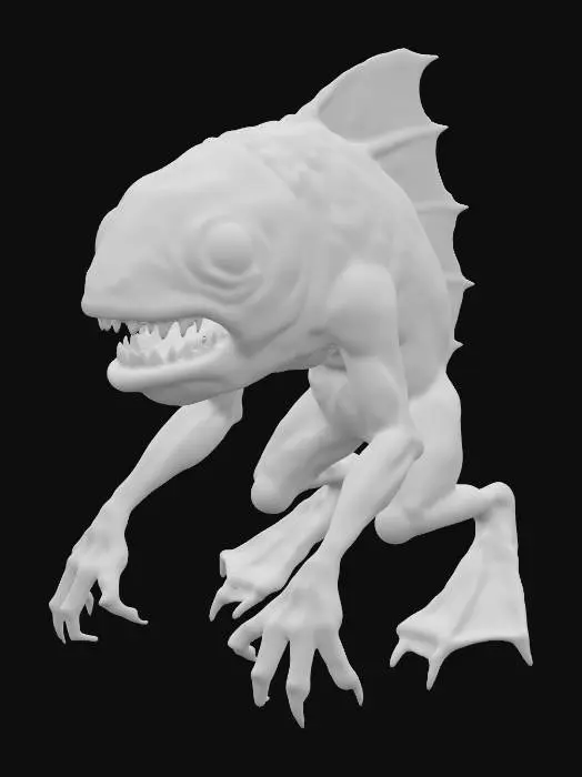 3D model for Aquatic Creature Sketch