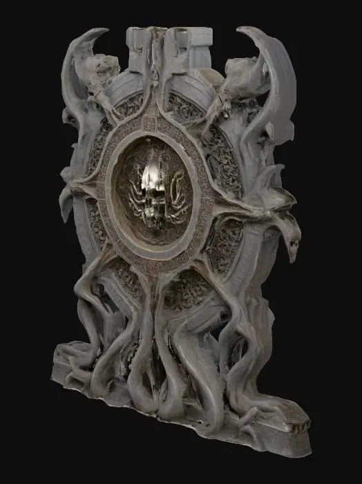 3D model for Tempelanlage nach Motiven von H.P.Lovecrafts Cthuluh Mythos . mit gruseligenrelief Mäandern