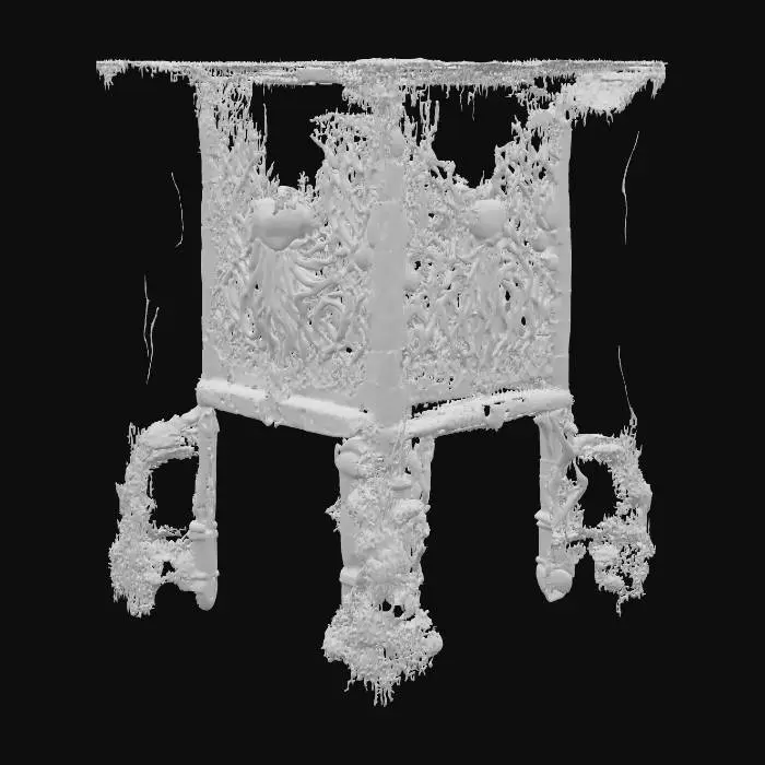 3D model for Tempelanlage nach Motiven von H.P.Lovecrafts Cthuluh Mythos . mit gruseligen relief Mäandern rechteckige Gebäude . Wie im Roman "Berge des Wahnsinns"