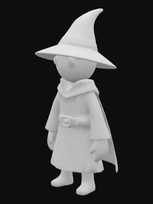 3D model for Mage in Blue Robes