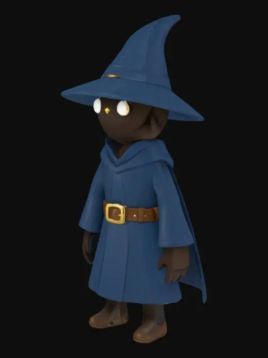 3D model for Mage in Blue Robes