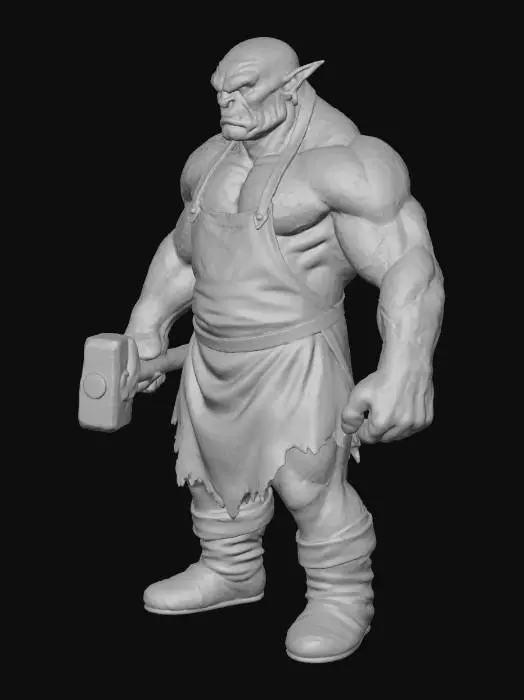3D model for Orc Blacksmith