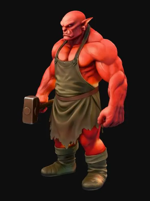 3D model for Orc Blacksmith