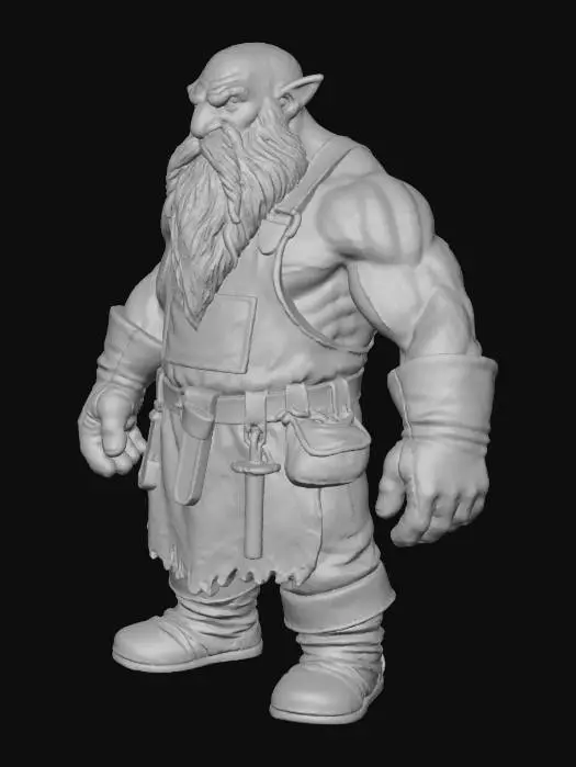 3D model for Dwarven Blacksmith