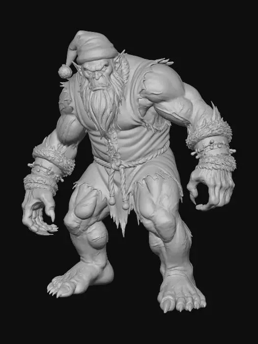 3D model for Santa Troll in the Forest