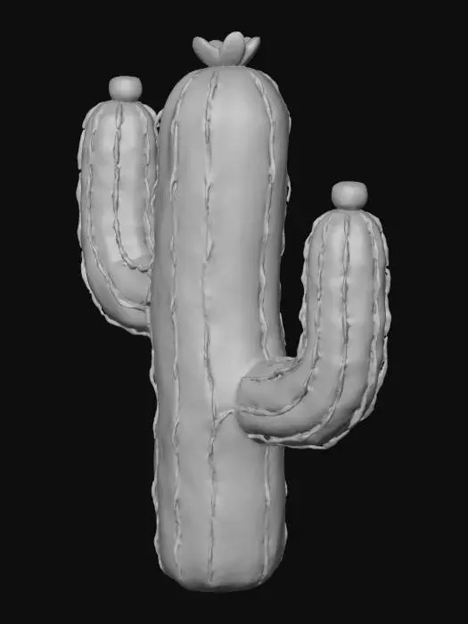 3D model for Blooming Cactus at Dusk