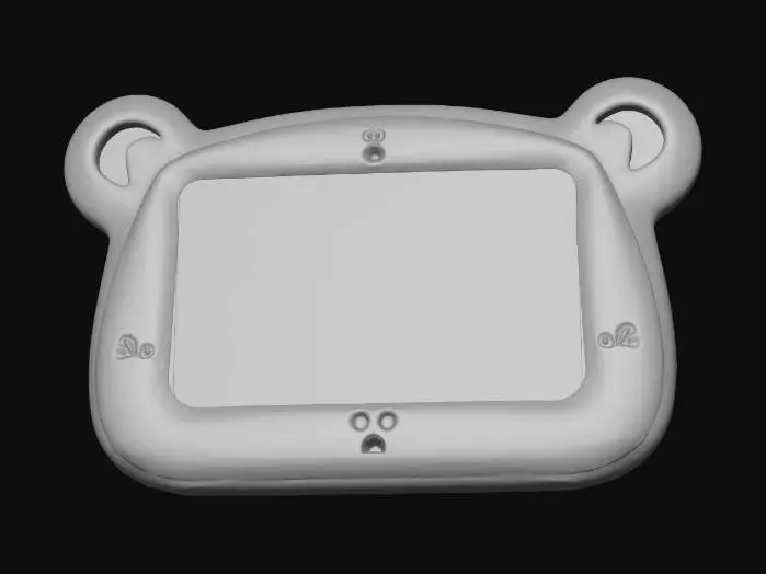 3D model for Create a cute toddler-sized writing tablet inspired by Bingo from Bluey.
Tablet shape should be soft and rounded, child-friendly, with a thick, smooth frame in Bingo’s orange and cream colors.
Include a flat screen area for drawing.
Design the tablet frame with subtle Bingo-themed features such as ear-like bumps, tiny paw print corners, or a small Bingo face emblem at the top.
Make the mesh low-poly friendly, one solid piece, clean topology, no holes or thin parts.
Simple cartoon style.
Generated UV map should be clean and uncluttered.
Optimized for 3D printing and game engines.