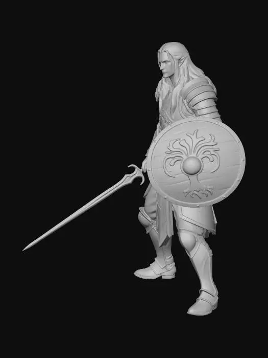 3D model for Elven Warlord