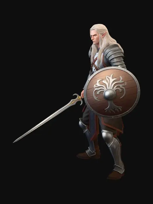 3D model for Elven Warlord