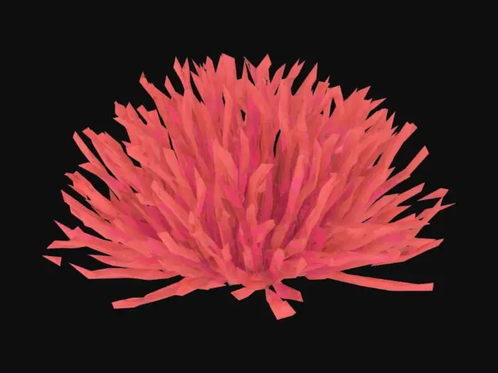 3D model for Make a 3d model for 3d printing of gelidium red algae in .stl file format