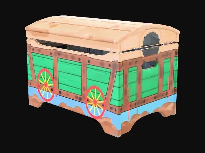 3D model for Wagon-Style Storage Chest
