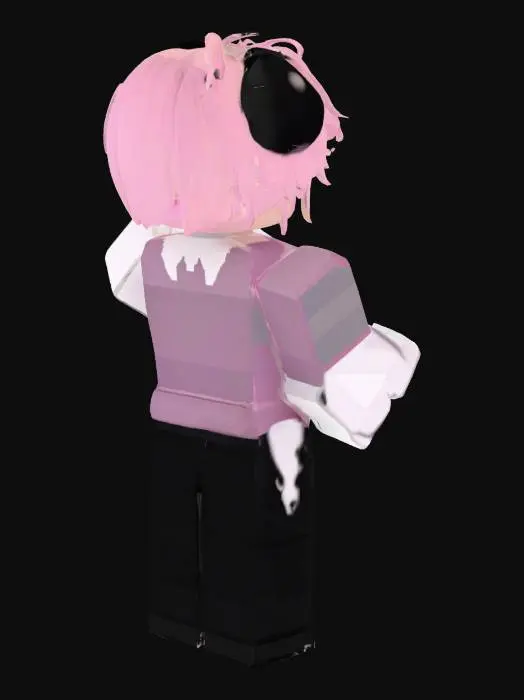 3D model for Pink Panda Blocky Style
