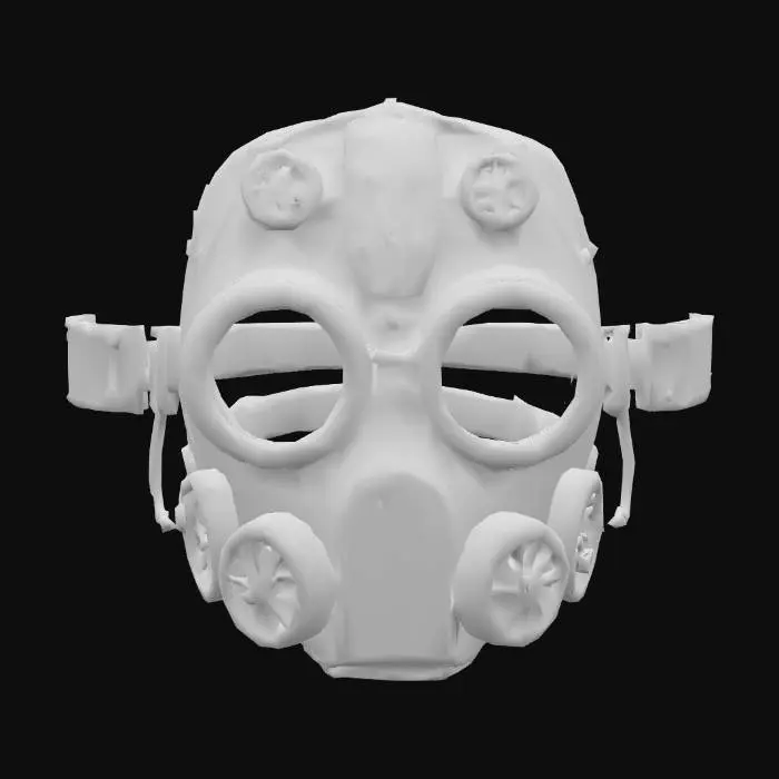 3D model for полумаска в стиле стимпанк с элементами вентиляции для лица 