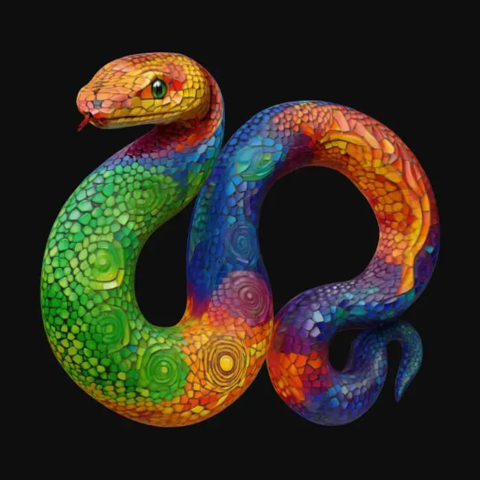 3D model for [Australia] Aboriginal Australian Dreamtime Rainbow Serpent, #AroundTheWorld#