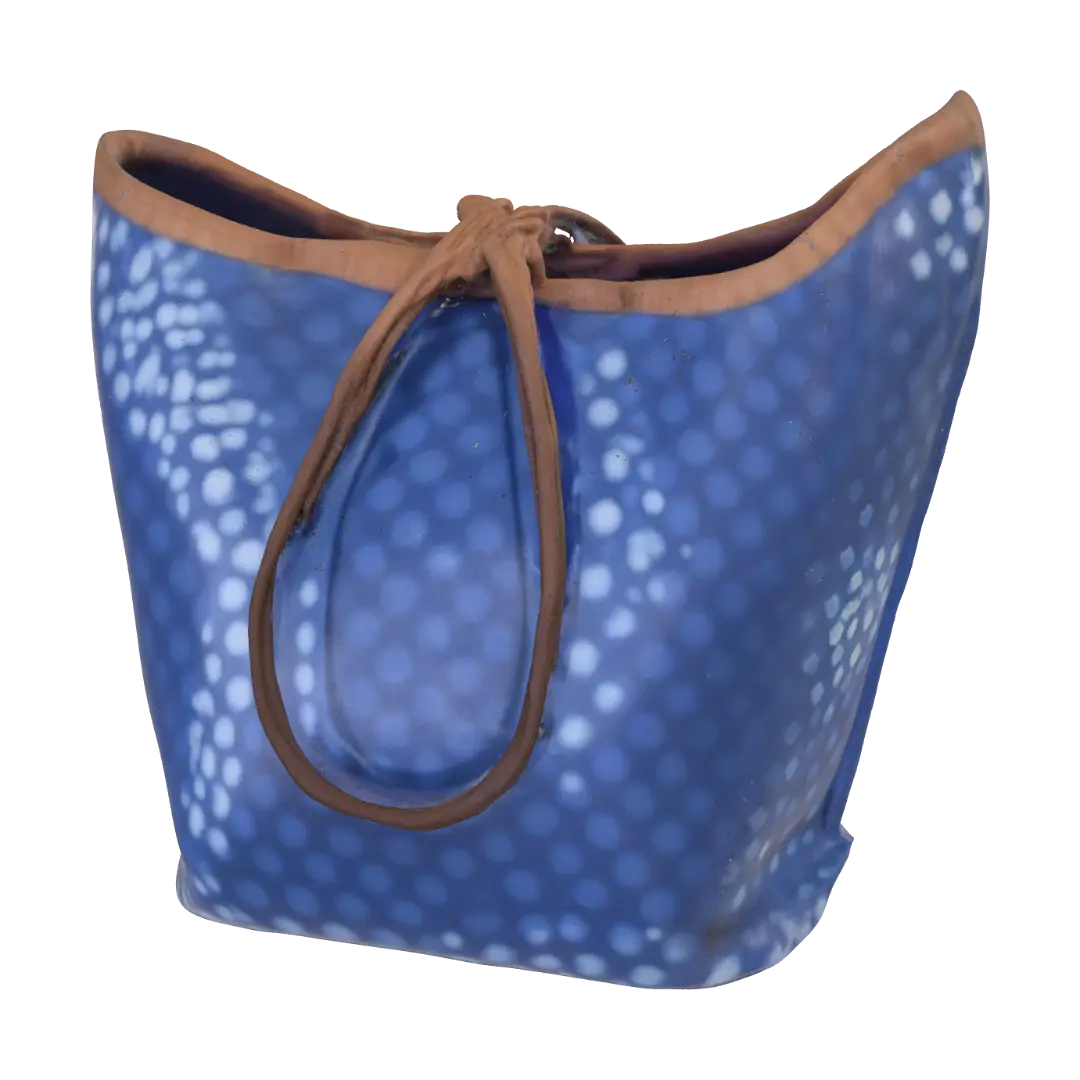Blue Woven Tote 3D model, vytvořený pomocí AI