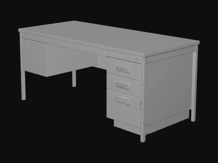 3D model for metal_desk