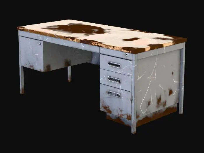 3D model for metal_desk