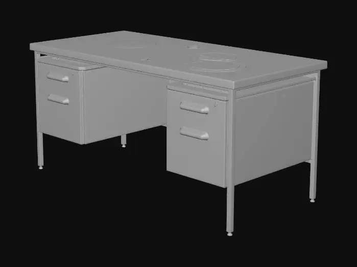 3D model for Rusty Industrial Desk
