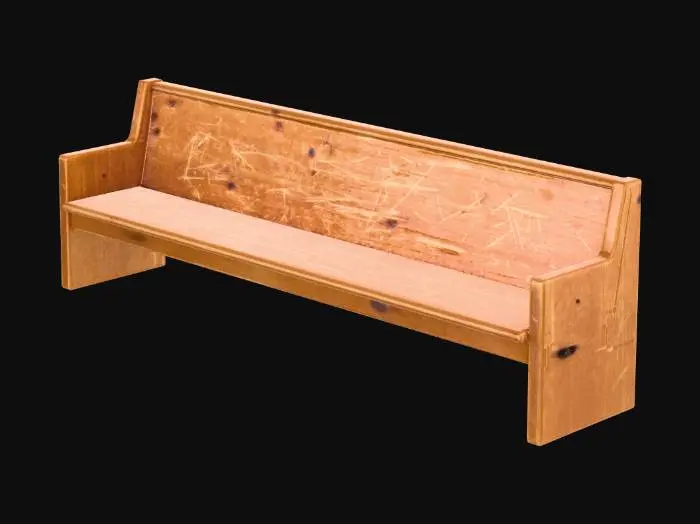3D model for wooden_bench