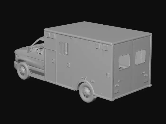 3D model for abandoned_ambulance
