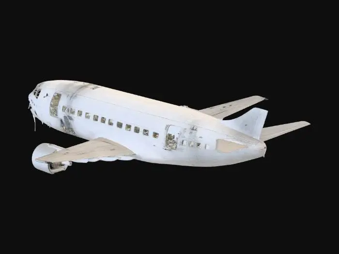 3D model for crashed_plane