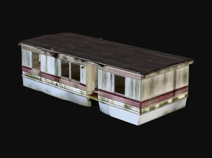 3D model for Abandoned Rusty Trailer