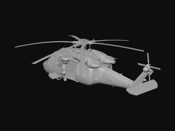3D model for crashed helicopter