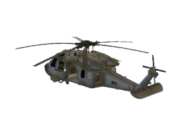 crashed helicopter - Apocalypse 3D model, vytvořený pomocí AI