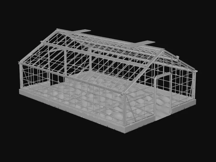 3D model for empty greenhouse