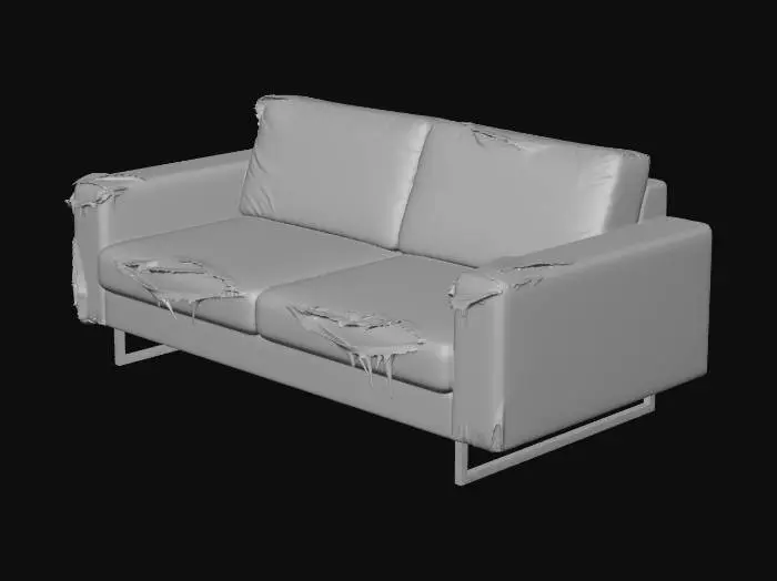 3D model for The Worn Red Sofa
