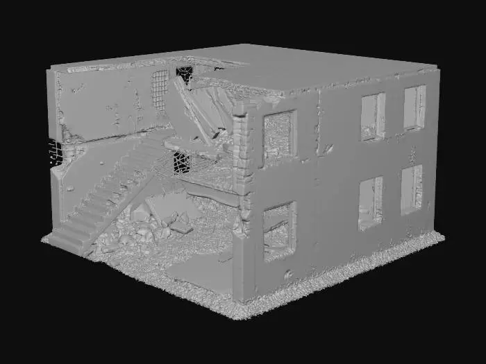 3D model for concrete_with_stairs