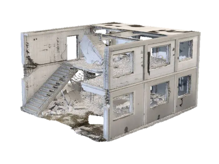 concrete_with_stairs - Apocalypse 3D model, vytvořený pomocí AI