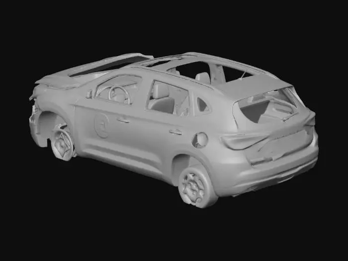 3D model for Abandoned Sheriff Patrol Vehicle
