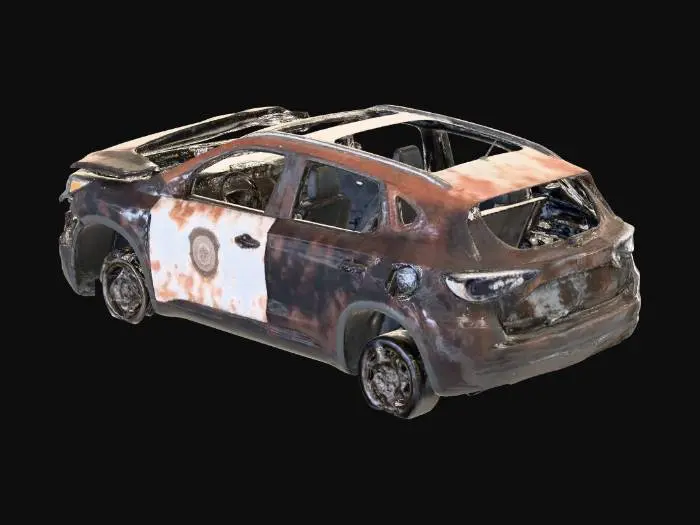 3D model for Abandoned Sheriff Patrol Vehicle