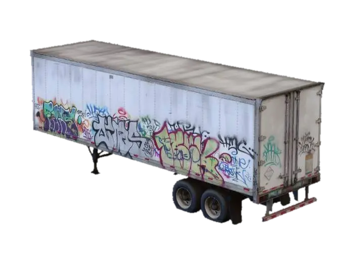 Graffiti Trailer - Apocalypse 3D model, vytvořený pomocí AI