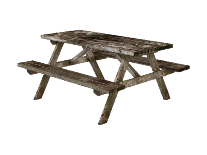 picnic table - Bench 的 AI 生成 3D 模型