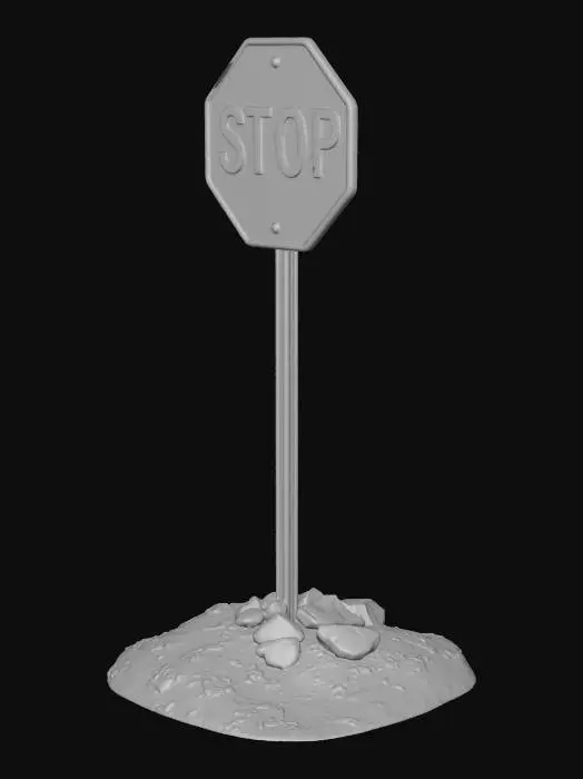 3D model for apocalypse_stop_sign
