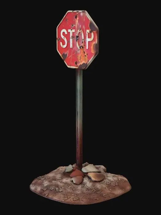 3D model for apocalypse_stop_sign