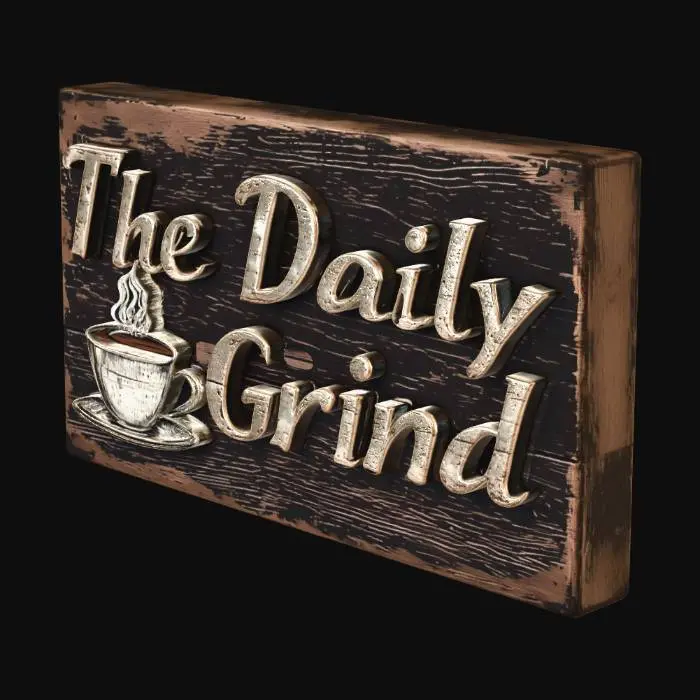 3D model for coffee shop sign