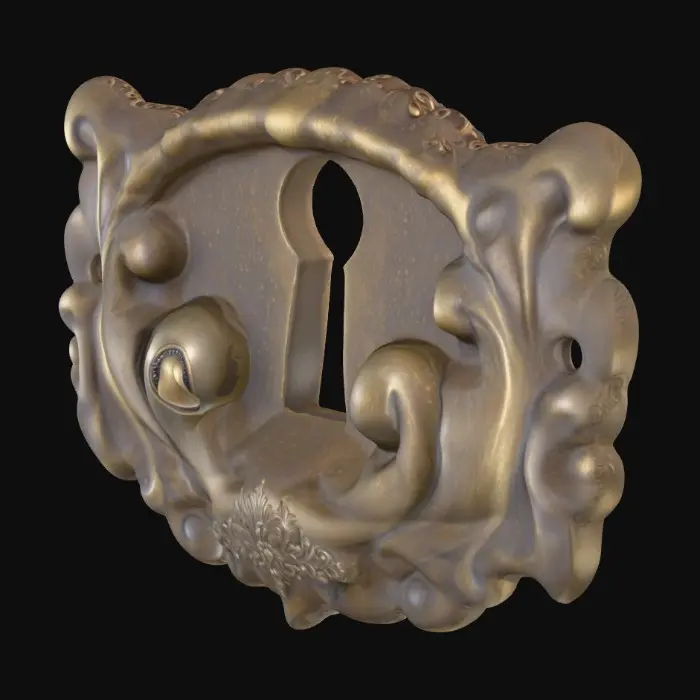 3D model for Ornate Keyhole Plate