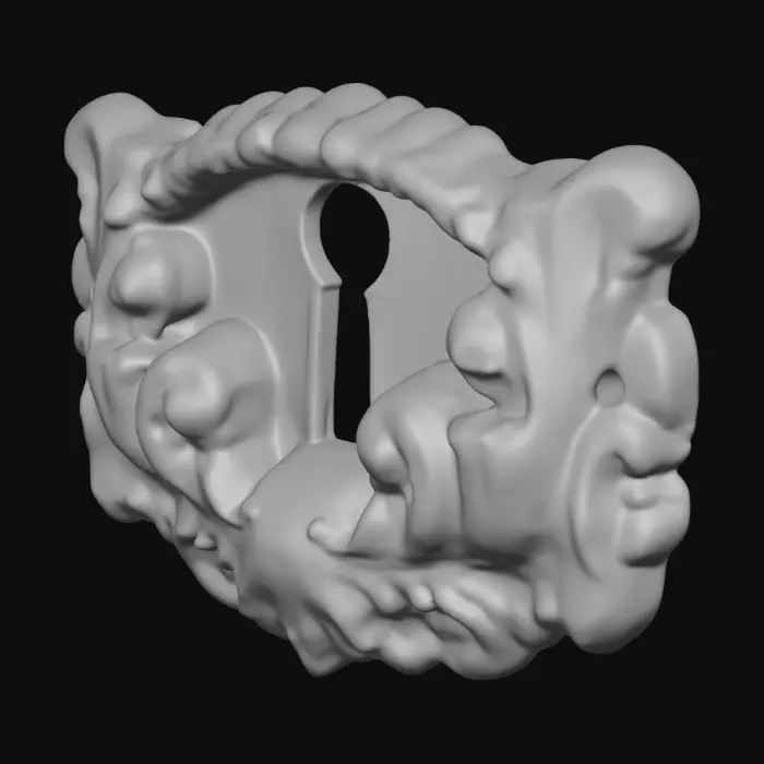 3D model for Ornate Keyhole Plate