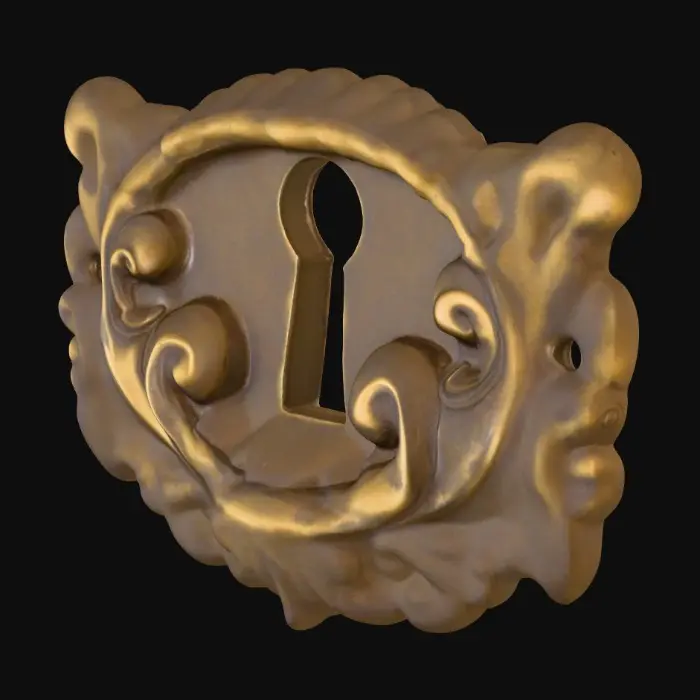3D model for Ornate Keyhole Plate