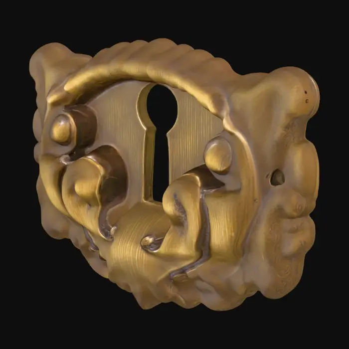 3D model for Ornate Keyhole Plate