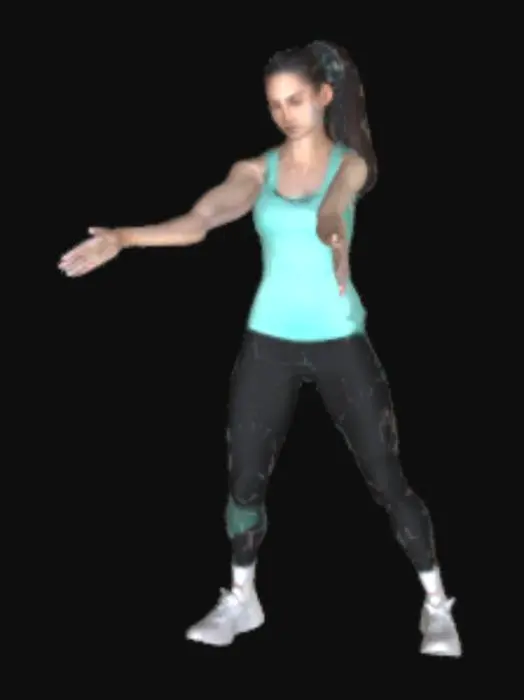 3D model for une femme avec un habit de sport